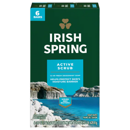 Jabones Irish Spring Active Scrub 6 Piezas