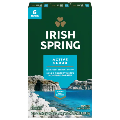 Jabones Irish Spring Active Scrub 6 Piezas