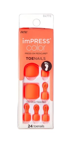 Uñas Postizas Para Pie Impress Color 24 Piezas