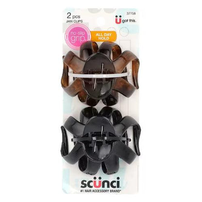 Pinzas para el cabello con forma de pulpo de agarre mediano No-Slip Grip®, paquete de 2