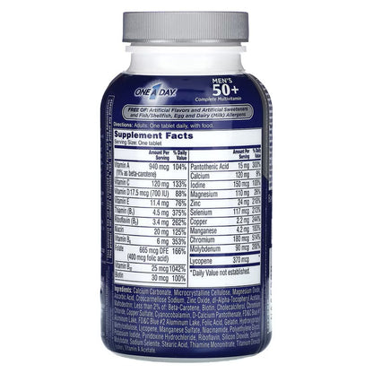 Vitaminas Men´s 50 + Hombre One A Day 100 Tabletas