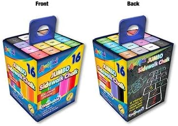 Juego de caja de gises, 16 colores surtidos JUMBO