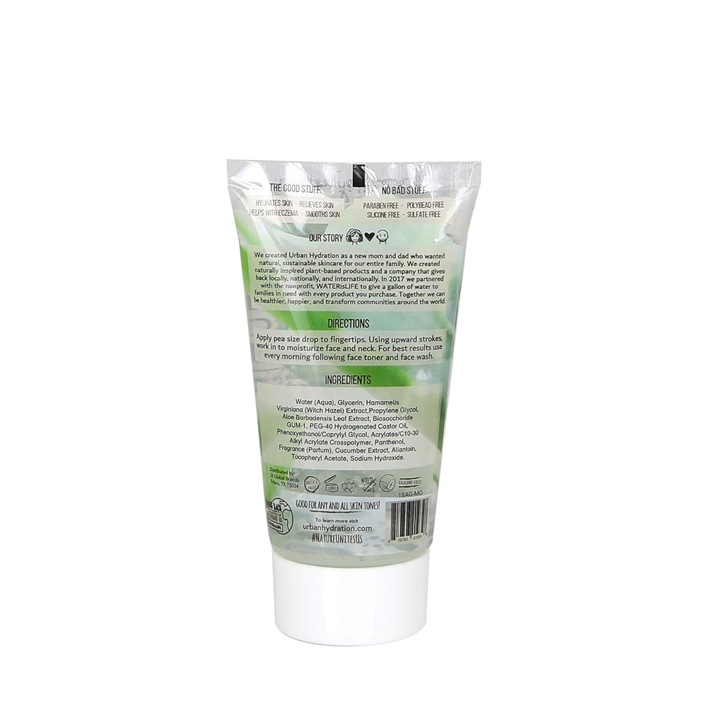 Urban Hydration Gel hidratante facial de hojas de aloe vera 70ml