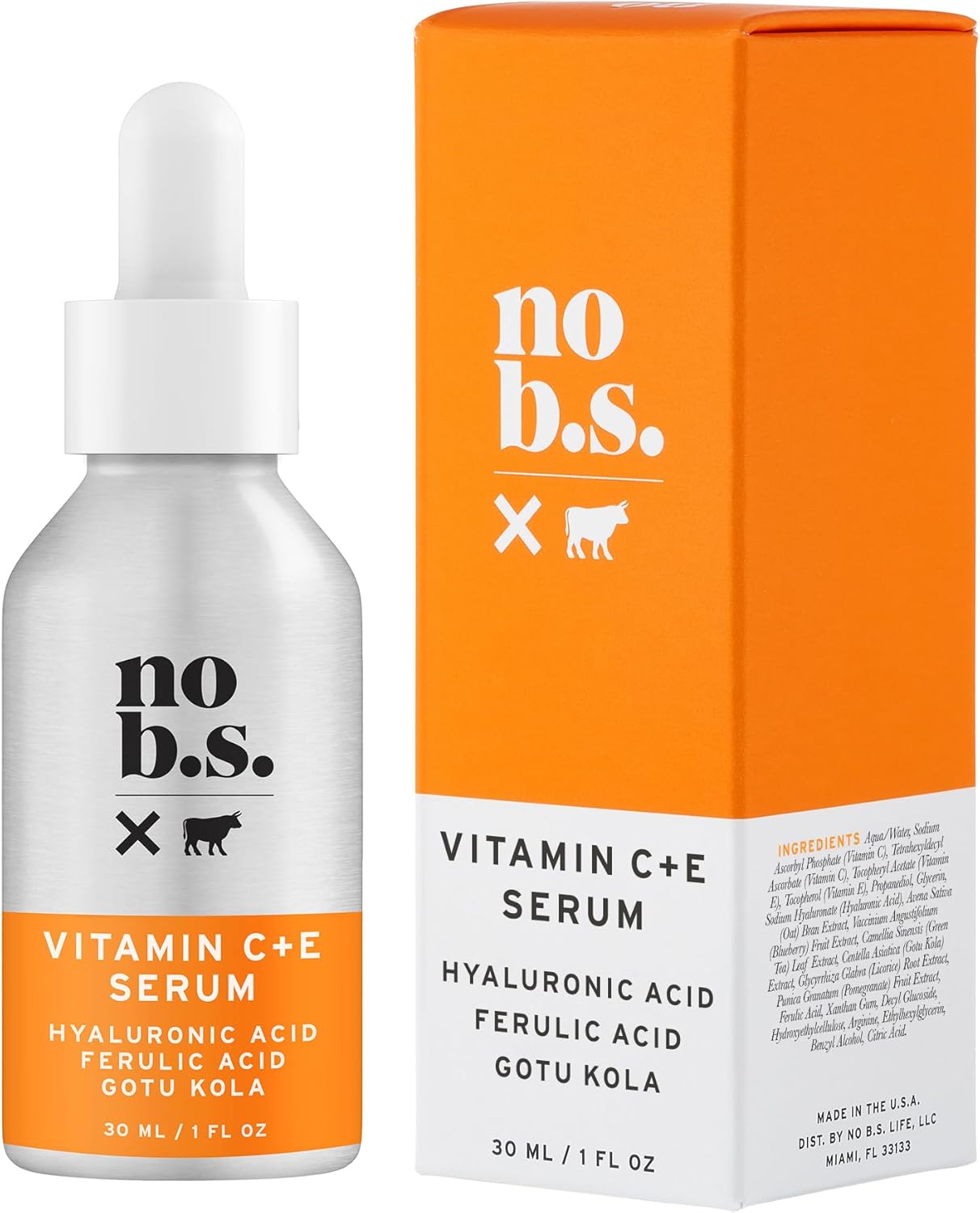 No B.S. Serum De Vitamina C + E. Combate Las Manchas