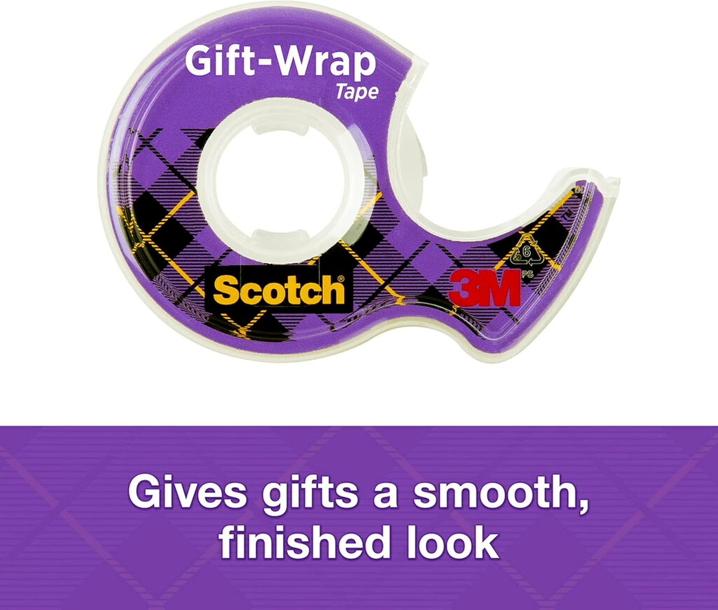 Scotch Cinta de regalo, 3 rollos, cinta adhesiva para las día festivo, 3/4 x 300 pulgadas