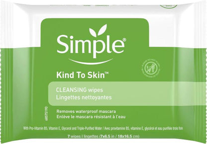 Simple Kind To Skin Toallitas faciales limpiadoras 7 toallitas