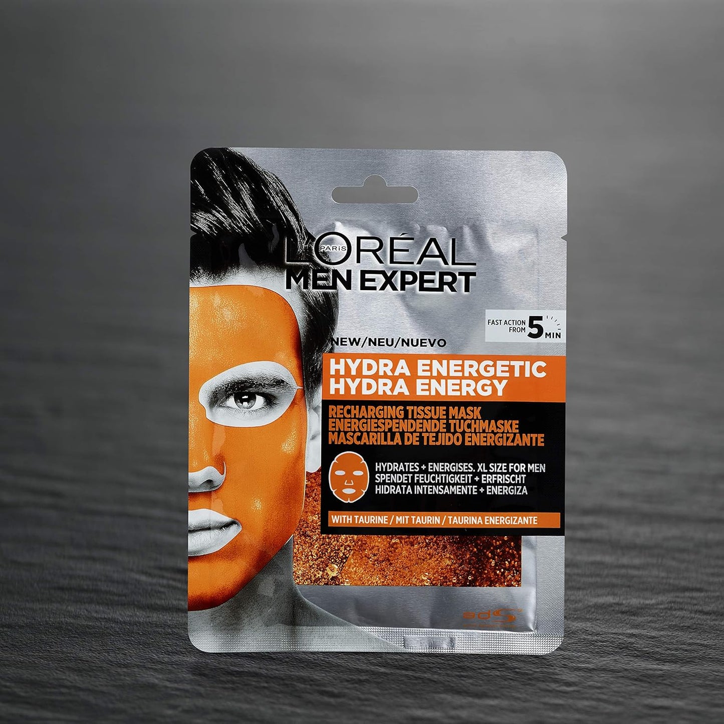 Mascarilla En Tela L'Oréal Paris Men Expert Hydra Energetic 30G Naranja