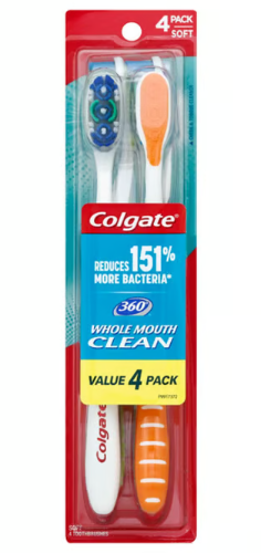 Cepillo Colgate Whole Mouth Clean 360° 4 Pack