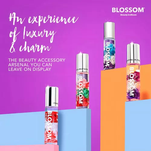 Blossom Gloss Roll On Lip Set 3 Piezas Color Vanilla / Chocolate / Strawberry