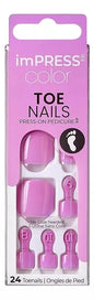 Uñas Postizas Para Pie Impress Color 24 Piezas