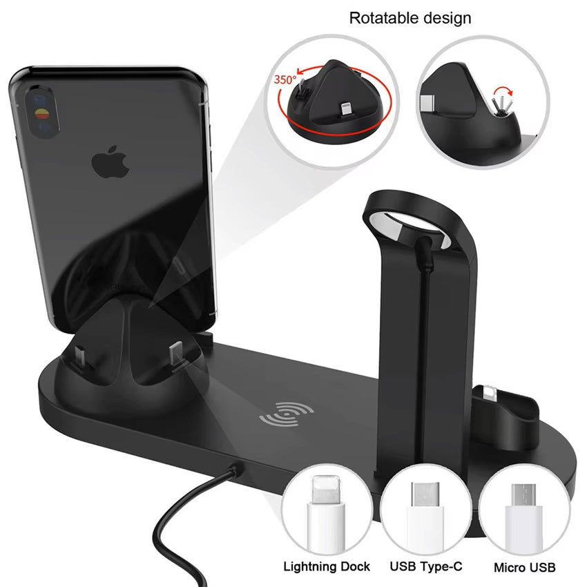 Cargador inalámbrico 5 en 1 para iPhone