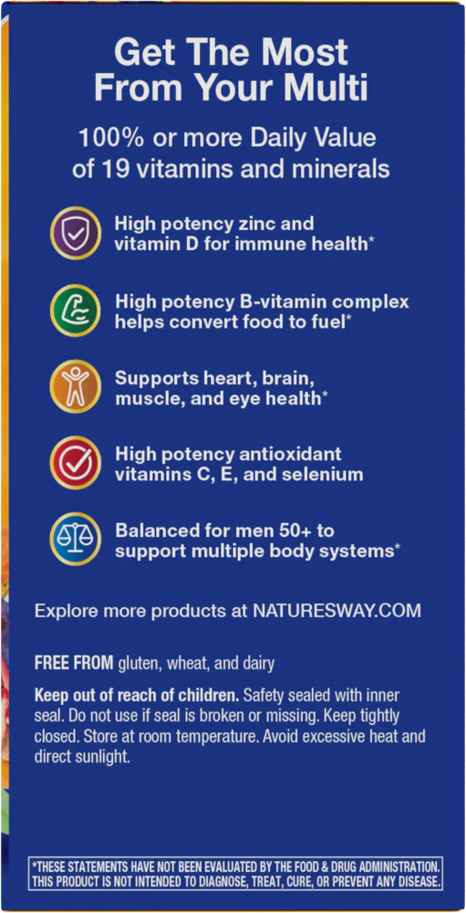 Multivitaminico Alive! Mens 50+ B-Vitamins 50 Tabletas