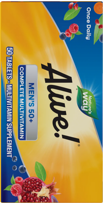 Multivitaminico Alive! Mens 50+ B-Vitamins 50 Tabletas