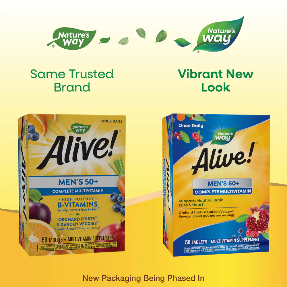 Multivitaminico Alive! Mens 50+ B-Vitamins 50 Tabletas