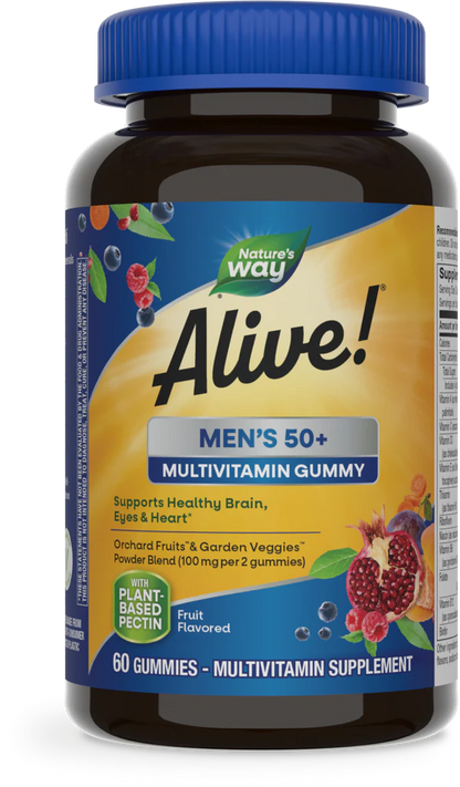 Gomitas Alive! Multivitamínas para Hombres 50+, 60 Gomitas