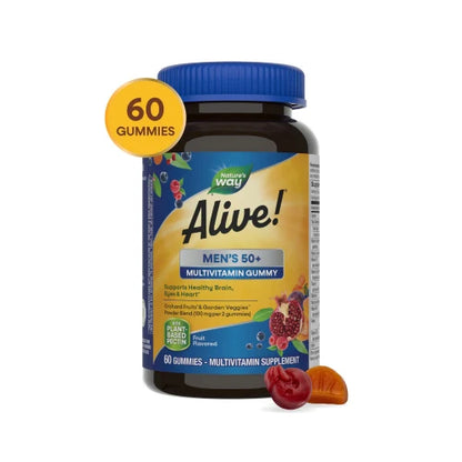 Gomitas Alive! Multivitamínas para Hombres 50+, 60 Gomitas