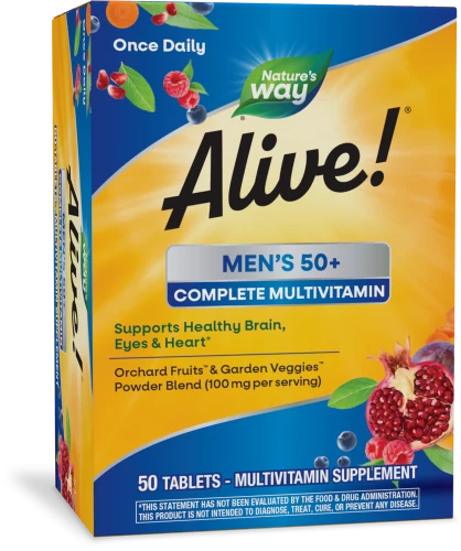 Multivitaminico Alive! Mens 50+ B-Vitamins 50 Tabletas